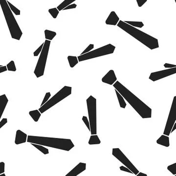 Tie seamless pattern background. Business flat vector illustration. Necktie s Stock Illustration