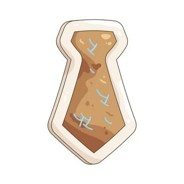 Tie shaped cookie Stock-Illustration