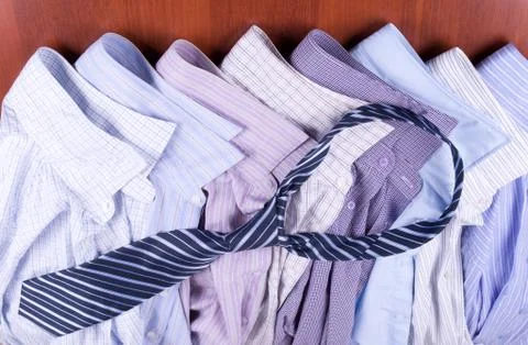 A tie is on shirts Foto stock