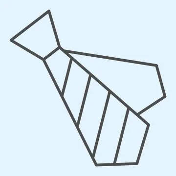 Tie thin line icon. Black dress code necktie clothes. Wedding asset vector Stock-Illustration