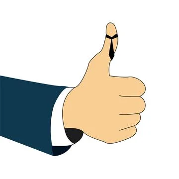 Tie thumbs up 스톡 일러스트