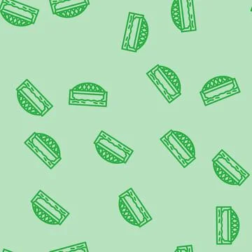Tied-arch bridge line vector seamless pattern イラスト素材