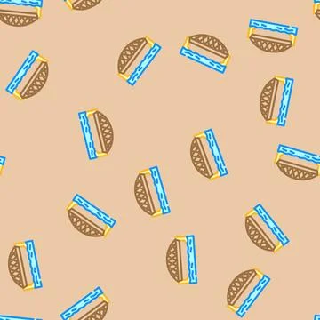 Tied-arch bridge vector seamless pattern Stock Illustration