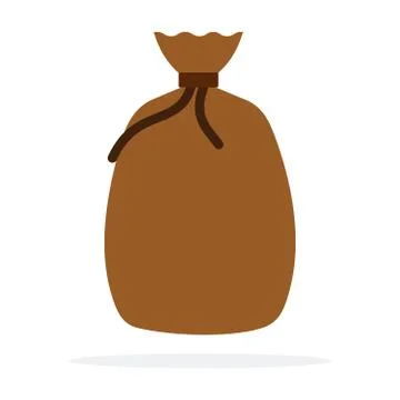 Tied a bag of coffee beans vector flat isolated Illustrazione stock