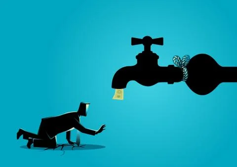 Tied Up Funds Stock Illustration