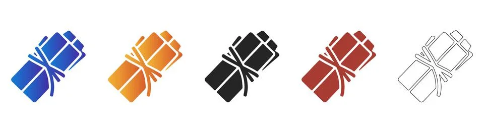 Tied gift package icon for special delivery Illustrazione stock
