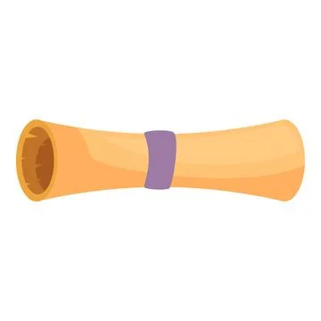 Tied old paper scroll is containing important information Stock Illustration