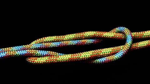 Tied the rope and pulled the knot Stock Footage 43153732