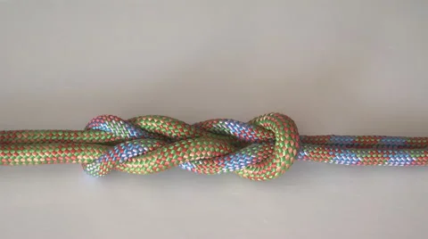 tied the rope and pulled the knot | Stock Video | Pond5