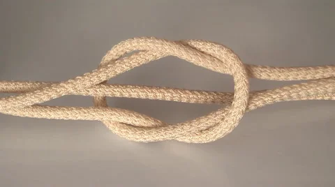 Tied the rope and pulled the knot Stock Footage 43153763