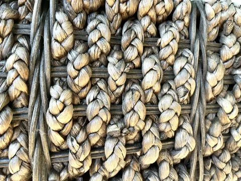 Tied ropes pattern in vertical line Stock Photos