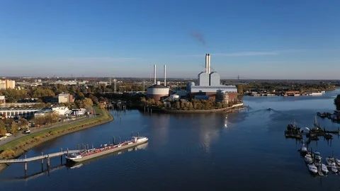 Tiefstack Power Plant Stock Footage 98577304
