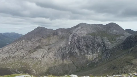 Tiemlapse of a mountain in Connemara National Park, Ireland Stock Footage