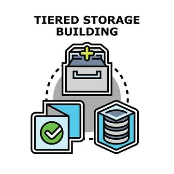 Tiered data storage architecture building information management system Illustration