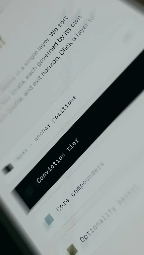 Tiered investment portfolio framework consisting of four distinct layers Stock Footage 334940055