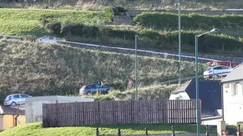 Tiered road saltburn Stock-Footage 12735447