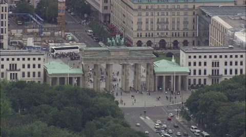 Tiergarten aerial Stock Footage 65381115