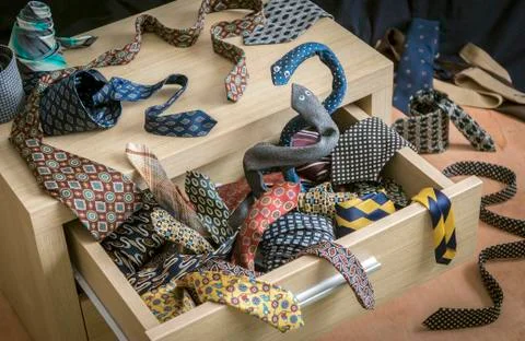 Ties Like Snakes Stock Photos