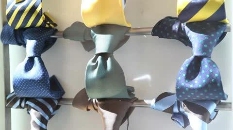 Ties on store display Video stock 23151738