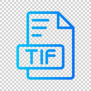Tif Document file picture gradient icon. format file type icons symbol, Ext.. Stock Illustration