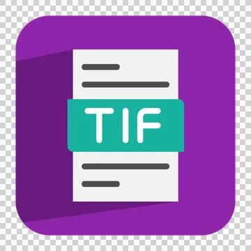 Tif document flat icon. Innovative file icon for contemporary design needs... Stock Illustration
