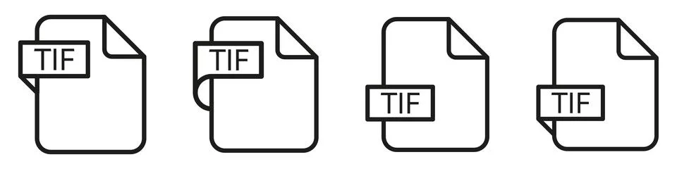 TIF file format document type colored icon. Stock Illustration