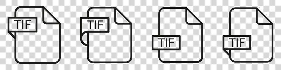 TIF file format document type colored icon. Stock Illustration