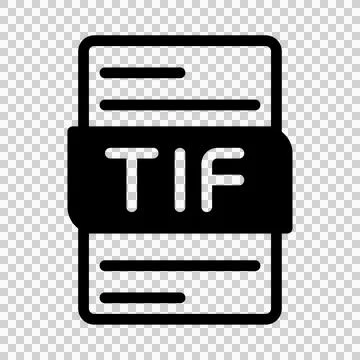 Tif File Type Icon. Files document graphic design. with outline style.  Illustrazione stock