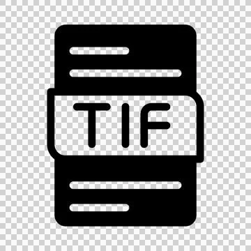 Tif format file type icons. document extension symbol icon.  库存插图