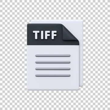 TIFF file, format, 3D icon Stock Illustration