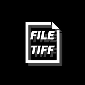 TIFF File icon flat 스톡 일러스트
