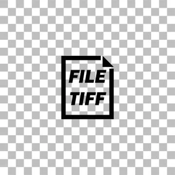 TIFF File icon flat Stock Illustration
