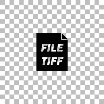 TIFF file icon flat Stock Illustration