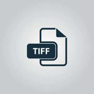 TIFF image file extension icon Stock Illustration