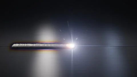 TIG Weld Bead Macro Arc Welding Steel Animation Stock-Footage 347011198