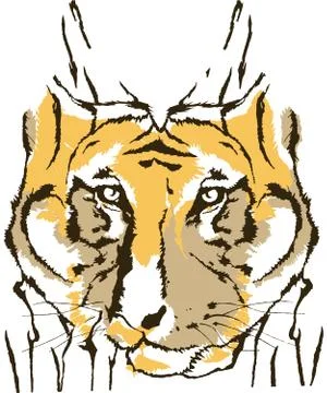 Tiger abstract animal design vector design Stock Illustration