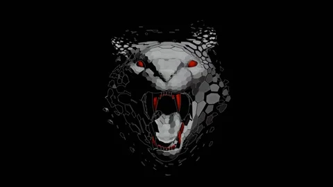 Tiger Abstract Geometry Animation Perfect Loop Stock Footage 245228374