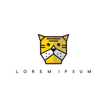 Tiger animal head logo theme 스톡 일러스트