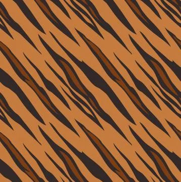 Tiger Animal Print Pattern Seamless Tile Illustrazione stock