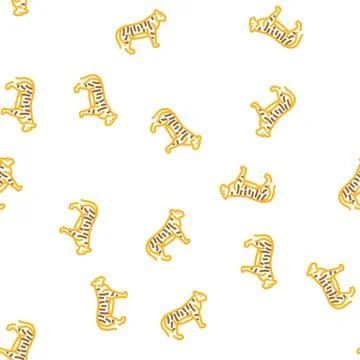 Tiger animal vector seamless pattern Stock Illustration