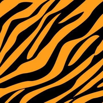 Tiger background, Seamless pattern with tiger texture Stock Illustration