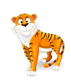 Tiger cartoon character Stock Illustration
