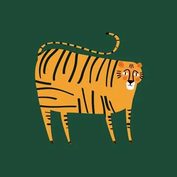 Tiger cartoon Stock Illustration
