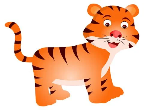 Tiger cartoon vector illustration Stock Illustration