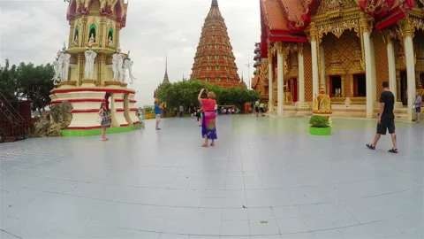 Tiger Cave Temple Wat Tham Sua , Kanchanaburi Province, Thailand Stock Footage 86249812