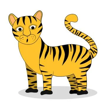 Tiger character vector Stock Illustration