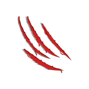 Tiger claw scratch cartoon vector illustration Stock Illustration
