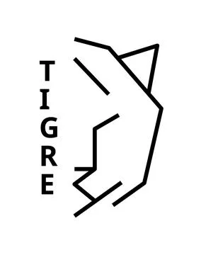 Tiger continuous line art design, Minimalist tiger profile icon, Tiger head v Stock Illustration