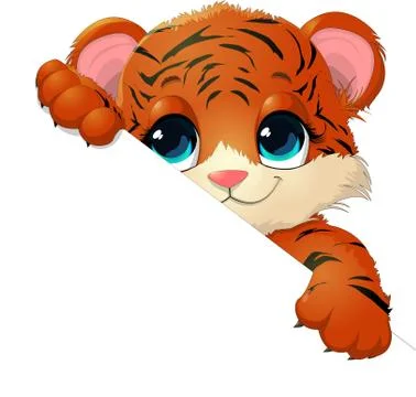 Tiger cub Stock Illustration