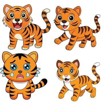 Tiger design ,animal vector design Stock Illustration